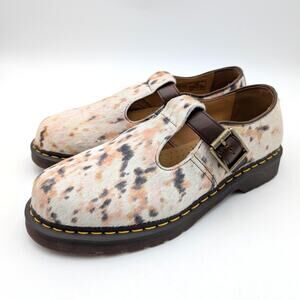 Dr. Martens T-Bar Platform Shoes Unisex Multi/Butterscotch Size US W12/M11 EU45